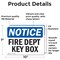 Signmission Fire Dept Key Box OSHA Notice Sign, Vinyl Decal, 10in W x 7in L, 2PK OS-2PACK-NS-D-710-L-12569 - alternate 3